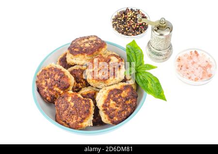 Homemade cutlets from minced meat. Studio Photo Stock Photo
