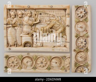 Plaque with Scenes from the Story of Joshua, Byzantine, 900-1000. Stock Photo