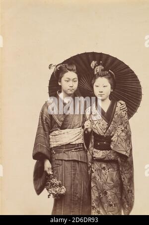 [Geisha Girls], ca. 1880. Stock Photo