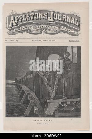 Danger Ahead (Appleton's Journal, Vol. III), April 30, 1870. Stock Photo