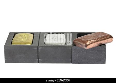 Graphite Mold With Zinc Bar Isolated On White Background Stock