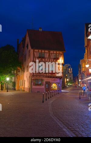 Pfisterhaus, Rue des Marchands, Colmar, Alsace, France Stock Photo