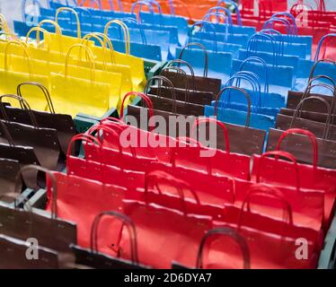colorful tote bags Stock Photo
