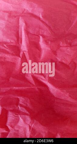 Crumpled red paper. Creative vintage background Stock Photo