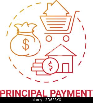 Principal payment concept icon Stock Vector