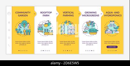 Urban farming onboarding vector template Stock Vector