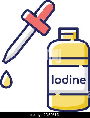 Iodine RGB color icon Stock Vector