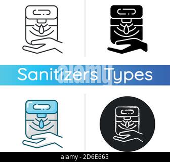 Automatic hand sanitizer dispenser icon Stock Vector