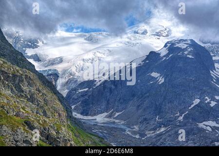 Stone glacier on the Susten Pass, Canton Uri, Canton Bern, Switzerland Stock Photo