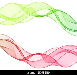 Abstract colored waves set. Vector design element Stock Vector
