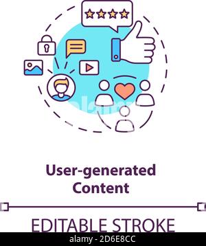 User-generated content concept icon Stock Vector