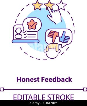 Honest feedback concept icon Stock Vector