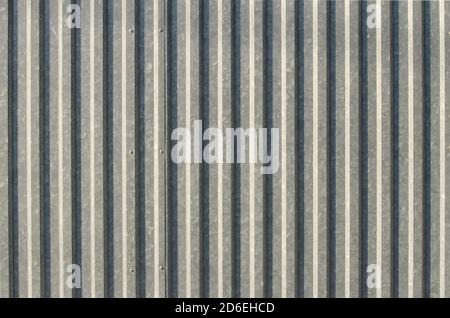 White Corrugated metal or zinc texture surface or galvanize steel in the vertical line background or texture Stock Photo