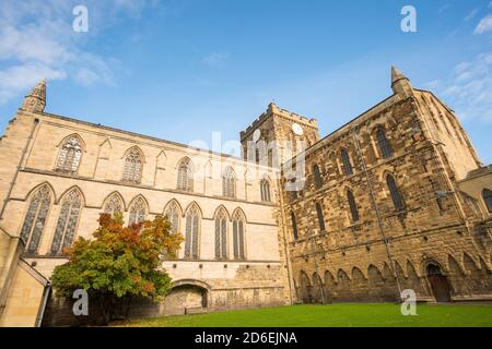 View from the south west of Hexham Abbey in Northumberland, England, UK Stock Photo