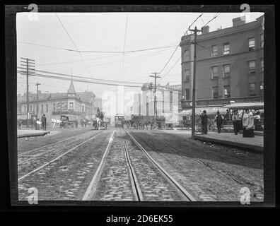 Street scene on the West Side, Chicago, Illinois, 1906. Stock Photo