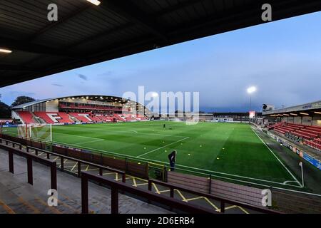 A general view of Highbury Stadium, the home of Fleetwood Town Stock Photo