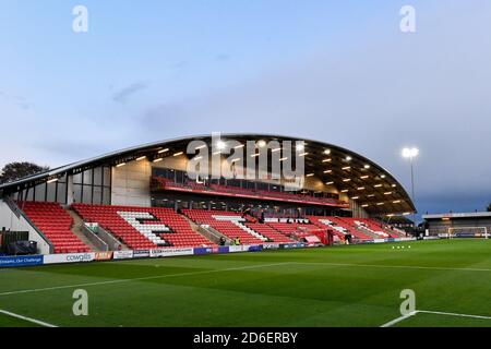 A general view of Highbury Stadium, the home of Fleetwood Town Stock Photo