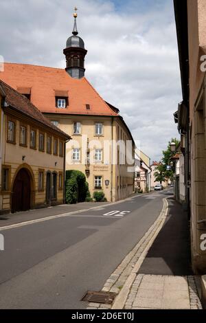 Historic, listed old town of Münnerstadt, Lower Franconia, Bavaria, Germany Stock Photo