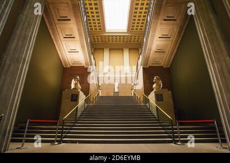 Interior and exhibits from different parts of the famous British Museum, London, England, United Kingdom. Stock Photo