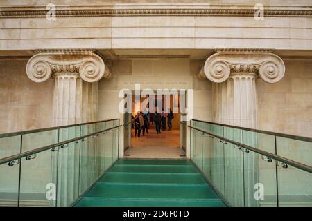 Interior and exhibits from different parts of the famous British Museum, London, England, United Kingdom. Stock Photo