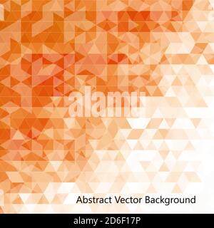Vibrant bright orange abstract geometric background. Stock Vector