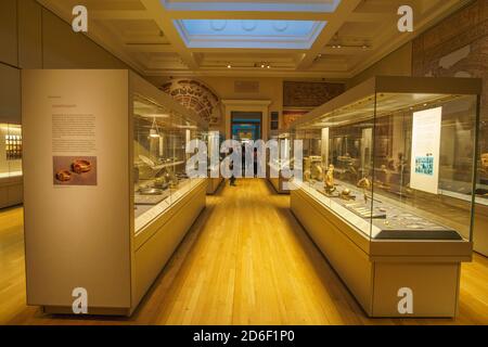 Interior and exhibits from different parts of the famous British Museum, London, England, United Kingdom. Stock Photo