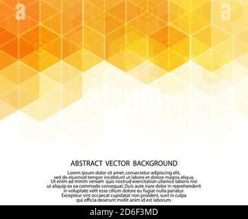 Yellow Hexagon colored background. Presentation template Stock Vector