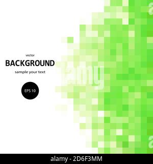 Abstract geometric pattern from green squares on white background.Vector illustration. Stock Vector