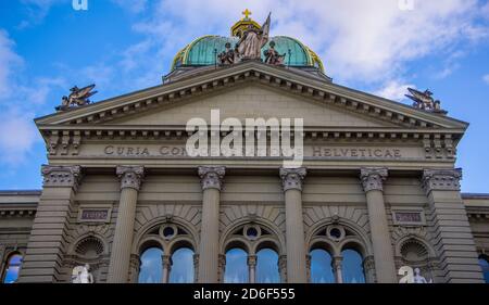 Parliament building in the city of Bern - the capital city of Switzerland Stock Photo