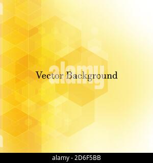 Yellow Hexagon colored background. Presentation template Stock Vector
