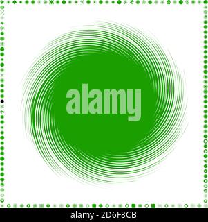 Green, organic-angular geometric generative art shapes, abstract vector illustration Stock Vector