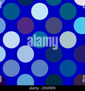 Circles, dots, polka-dots seamlessly repeatable colourful pattern, background. Speckle, stipple, stippling illustration. Vector Stock Vector