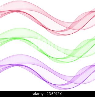 Set of abstract vector waves. Design element. Template for advertising Stock Vector