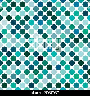 Circles, dots, polka-dots seamlessly repeatable colorful pattern, background. Speckle, stipple, stippling illustration. Vector Stock Vector
