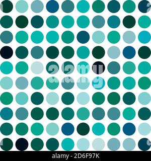 Circles, dots, polka-dots seamlessly repeatable colorful pattern, background. Speckle, stipple, stippling illustration. Vector Stock Vector