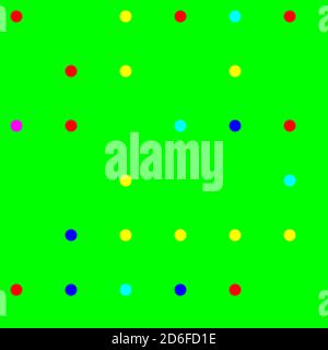 Circles, dots, polka-dots seamlessly repeatable colourful pattern, background. Speckle, stipple, stippling illustration. Vector Stock Vector