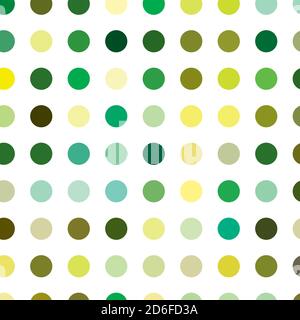 Circles, dots, polka-dots seamlessly repeatable colorful pattern, background. Speckle, stipple, stippling illustration. Vector Stock Vector