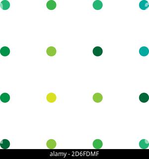 Circles, dots, polka-dots seamlessly repeatable colorful pattern, background. Speckle, stipple, stippling illustration. Vector Stock Vector