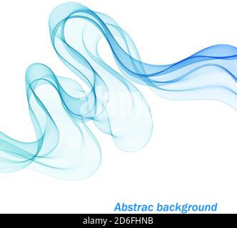 Blue waves. Vector graphics. abstract image. water, sea ocean air freshness summer Stock Vector