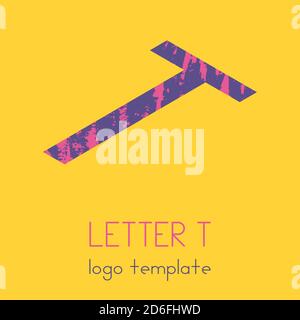 The logo template using the letter T.  Stock Vector