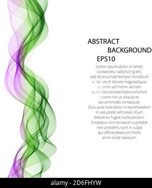 Abstract colored wave. Vector design element Stock Vector