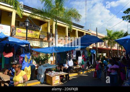 Falmouth Harbour Lane is located at historic downtown in Falmouth, Jamaica. Stock Photo