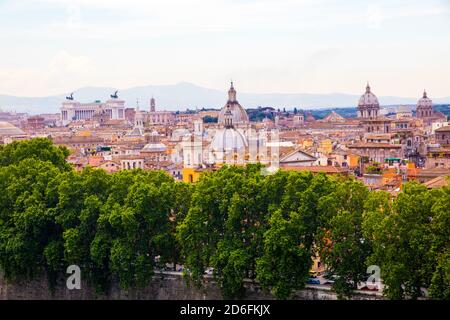 The rooftops of Rome Italy Stock Photo