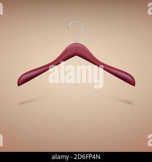 Wooden clothes hanger Stock Vector