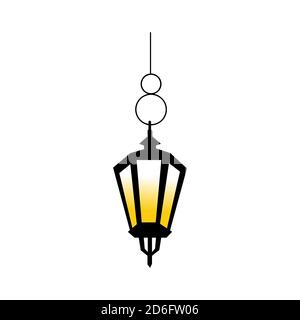 lantern logo design vector illustrations beautiful traditional ornamental lights template Stock Vector