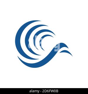 modern circle water wave logo design vector symbol and icon sign illustration Stock Vector