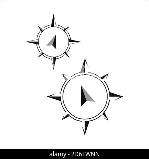 flat creative compass logo vector concept design template Stock Vector