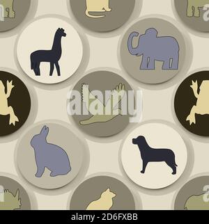 animal shape pattern seamless work Stock Photo