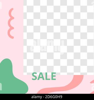 Floral post. Garden flora sale social media post template Stock Vector