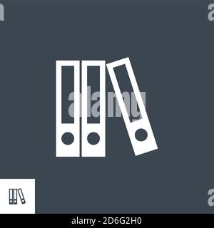 Office Folders related vector glyph icon. Stock Vector